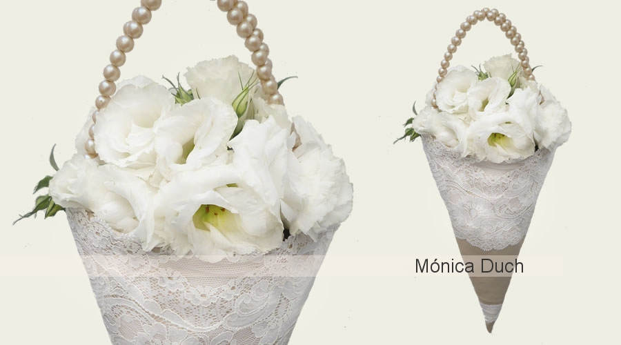 FLORAL BAG - RAMO DE NOVIA de AUTOR - Tonos blancos y beige